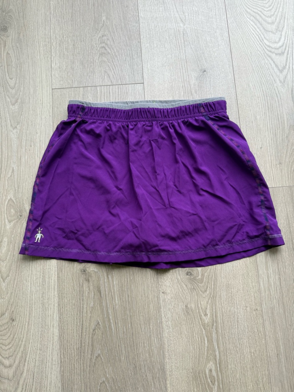 smartwool phd skort xs purple merino wool shorts athletic pickleball tennis